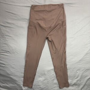 Ingrid & Isabel Maternity Seamless Over The Belly Leggings Women's‎ Large Brown